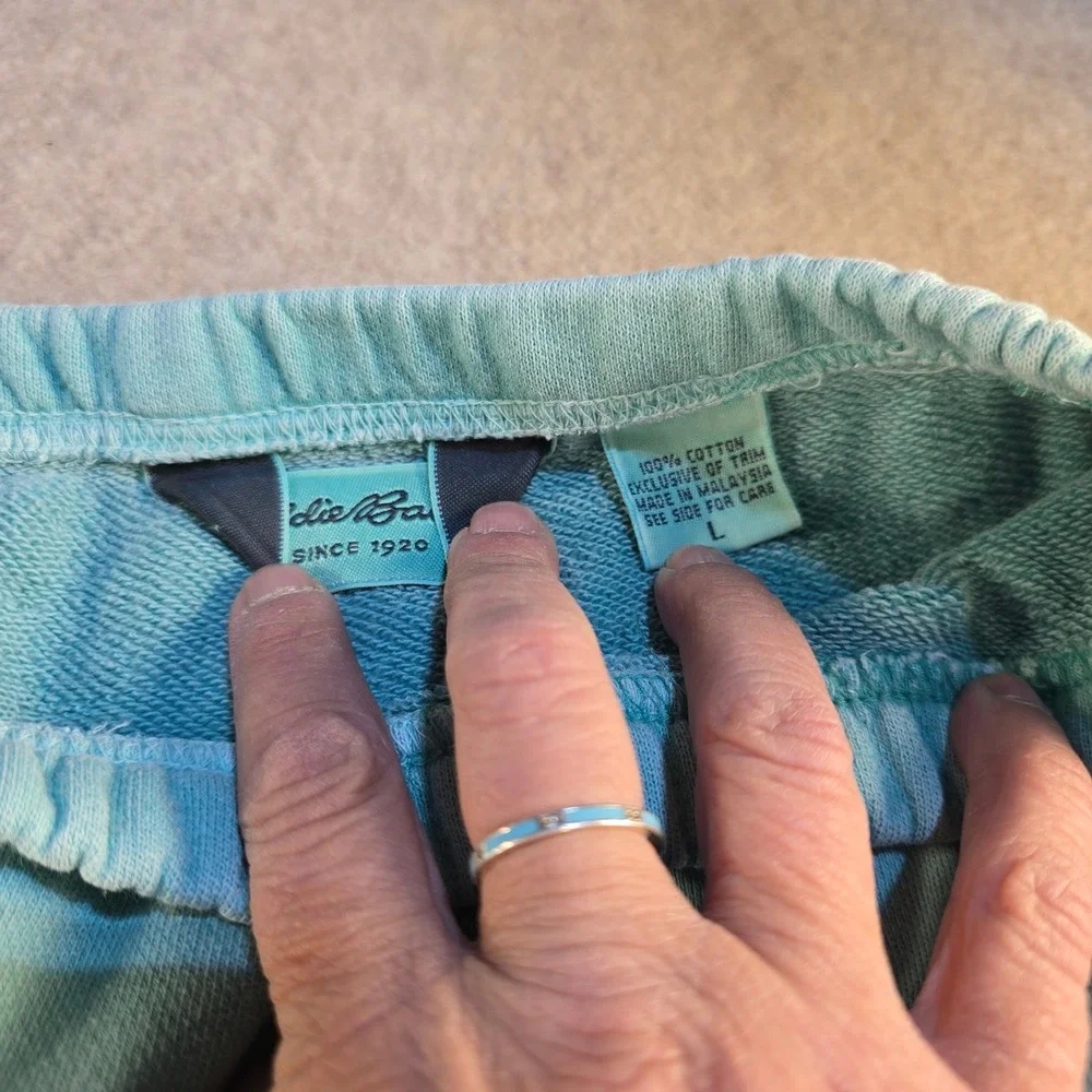 Eddie Bauer Womens Tracksuit Set Seafoam Green‎ Cotton Zip Hoodie XS Pants L